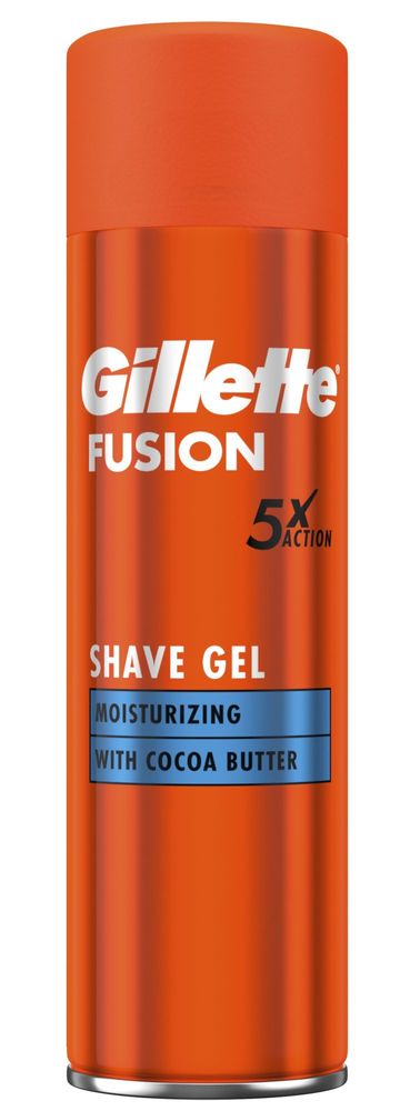 Gillette Fusion Hydratačný Gél Na Holenie Pre Muža, S Kakaovým Maslom, 200ml 
