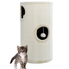 BB-Shop Škrabadlo pre mačky s tunelom krémovej farby 70 cm