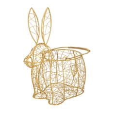Homla HASELE Veľkonočný košík zlatý zajac 26x28 cm