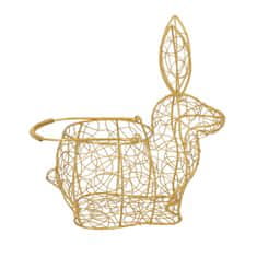 Homla HASELE Veľkonočný košík zlatý zajac 26x28 cm