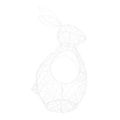 Homla HASELE košík na zajace biely 16x33 cm