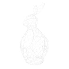 Homla HASELE košík na zajace biely 16x33 cm