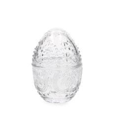 Homla TIGRE dekorácie Transparentné sklenené vajíčko 14x10 cm
