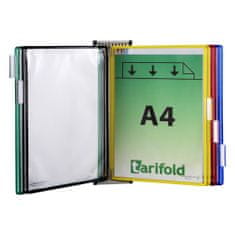 Tarifold  - nástenný držiak A4 + 10 kapsy mix farieb. 