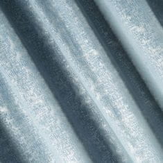 DESIGN 91 Zatemňovací záves s riasiacou páskou - Cypr, bledomodrý so strieborným melírom 140 x 270 cm