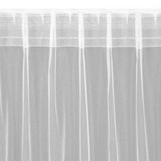 DESIGN 91 Hotová záclona s riasiacou páskou - Tonia biela, lesklá, š. 3 m x d. 3 m