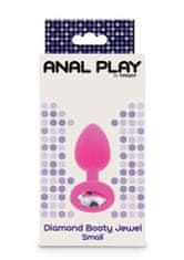 Toyjoy Análny kolík Anal Play Diamond Booty Jewel Small pink