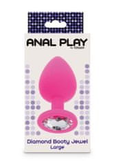 Toyjoy Análny kolík Anal Play Diamond Booty Jewel Large pink