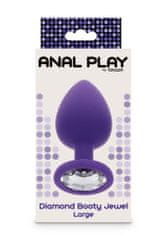 Toyjoy Análny kolík Anal Play Diamond Booty Jewel Large purple