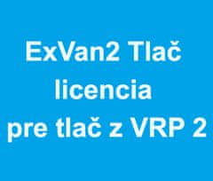 ExVAN ExVAN2v licencia pre tlačovú službu pre tlač z VRP 2