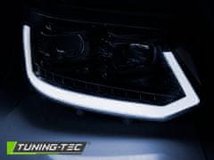 TUNING TEC Predné svetlá VW T5, 2010-2015, čierna s LED DYNAMICKÝM BLINKROM