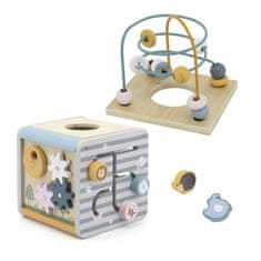Viga Toys PolarB Activity Box Drevené vzdelávacie herné centrum 5v1 kocka