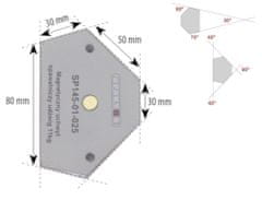 MDTools Uhlový magnet viacuhlový, nosnosť 11 kg - SPARTUS SP145-01-025