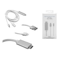 Solex Kábel OTG HDMI-IPHONE+USBA MHL11 1,8m