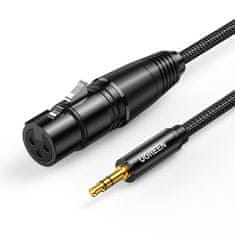 Ugreen AV182 audio kábel 3.5mm mini jack / XLR 1m, čierny