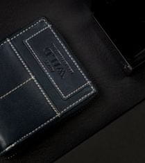 Always Wild Kožená, hranatá pánska peňaženka so zipsom v retro štýle, RFID