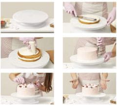 Ruhhy Otočný tanier + 3 špajdle na zdobenie torty