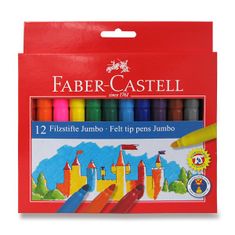 Faber-Castell Detské fixy Jumbo 12 farieb