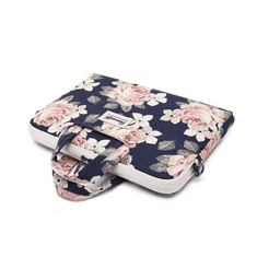 BB-Shop Canvaslife Navy Blue Laptop Case Bag 13' 14" Kvety ruže