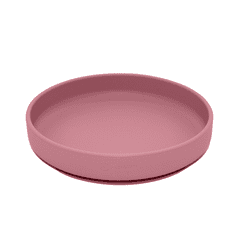 Petite&Mars Set jedálenský silikónový TAKE&MATCH 2 ks tanier + miska Dusty Pink 6m+
