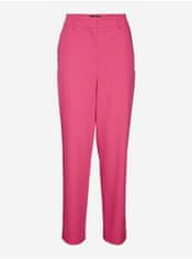 Vero Moda Tmavo ružové dámske nohavice VERO MODA Zelda 42/32