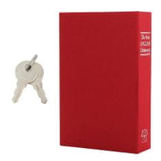 Rottner BookCase úschovná kazeta červená | Cylindrický zámok | 15.5 x 24 x 5.5 cm