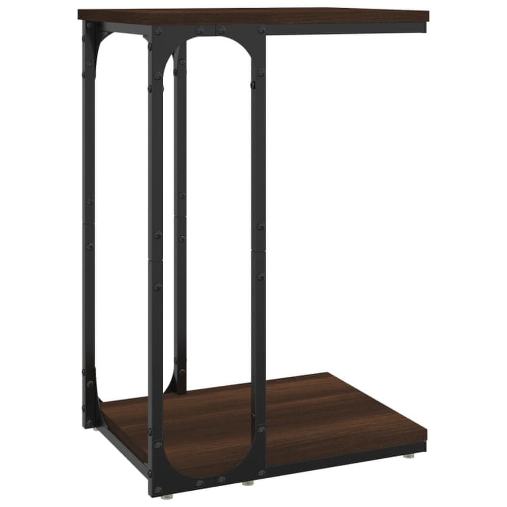 Vidaxl Bočný stolík hnedý dub 40x30x60 cm spracované drevo