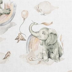 NEW BABY Obliečka na dojčiace vankúš Sloníci bielo-sivý