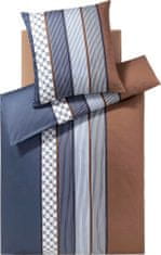 JOOP! Súprava posteľnej bielizne JOOP! CORNFLOWER STRIPES 70 x 90 cm a 140 x 200 cm, tmavo modrá