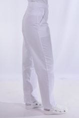 BORTEX Nohavice na pevný pás - dámske - biele (100% bavlna) 44/170