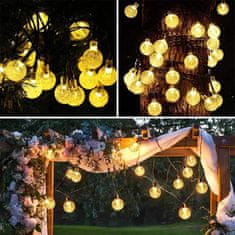 INNA Solárne záhradné svietidlo LED Girlanda DEKORATÍVNA 20 kuliček LED světelný řetěz 5,8m
