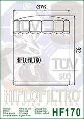 Hiflofiltro Olejový filter HF170B čierna
