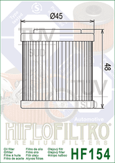 Hiflofiltro Olejový filter HF154
