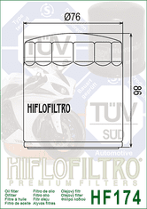 Hiflofiltro Olejový filter HF174B čierna
