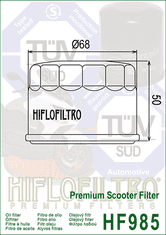 Hiflofiltro Olejový filter HF985