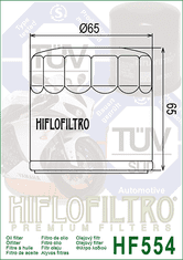 Hiflofiltro Olejový filter HF554