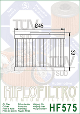 Hiflofiltro Olejový filter HF575