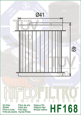 Hiflofiltro Olejový filter HF168