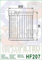 Hiflofiltro Olejový filter HF207