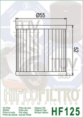 Hiflofiltro Olejový filter HF125