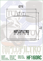Hiflofiltro Olejový filter HF160RC Racing
