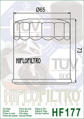 Hiflofiltro Olejový filter HF177