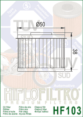 Hiflofiltro Olejový filter HF103