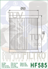 Hiflofiltro Olejový filter HF585