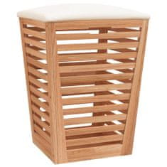 Vidaxl Kúpeľňová stolička 40,5x40,5x56 cm masívne orechové drevo