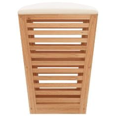 Vidaxl Kúpeľňová stolička 40,5x40,5x56 cm masívne orechové drevo