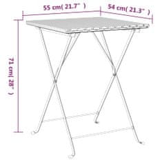 Vidaxl Skladací bistro stôl sivý 55x54x71 cm polyratan