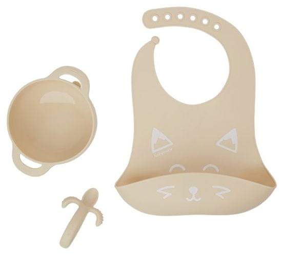 Babymoov Silikónová miska s prísavkou, lyžičkou a podbradníkom FIRST´ISY KIT