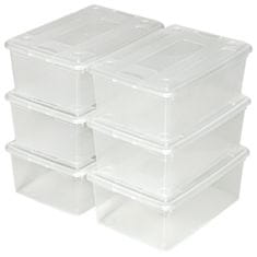 tectake Úložné boxy plastové krabice sada 36-dielna