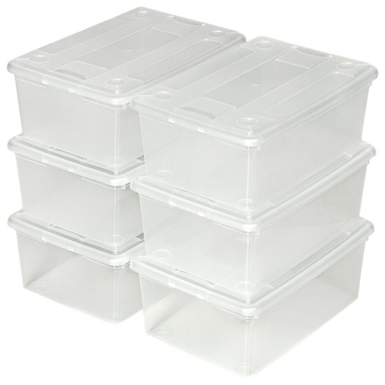 tectake Úložné boxy plastové krabice sada 48-dielna